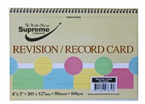 RECORD CARD 8X5 SPIRAL ASST (RC-6586)