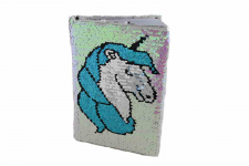 NOTEBOOK A5 SEQUINED UNICORN (NB-8315)