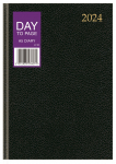 DIARY 2024 A5 PAGE A DAY BLK (24-TA52BK)
