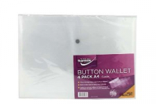 BUTTON WALLET A4 CLEAR 4PK (W-209C)