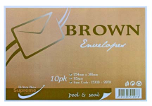 ENVELOPE 15X10 BROWN 10PK (15X10-2978)