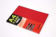 CARD A4 RED 50PK 160GSM (CC-0326)