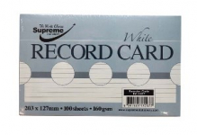 RECORD CARD 8X5 WHITE RULED (RC-2077)